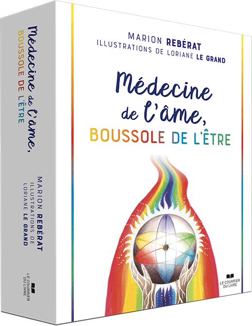 coffret de cartes médecine de l'âme boussole de l'être, conçu par Marion Rebérat, thérapeute transpersonnelle, femme médecine